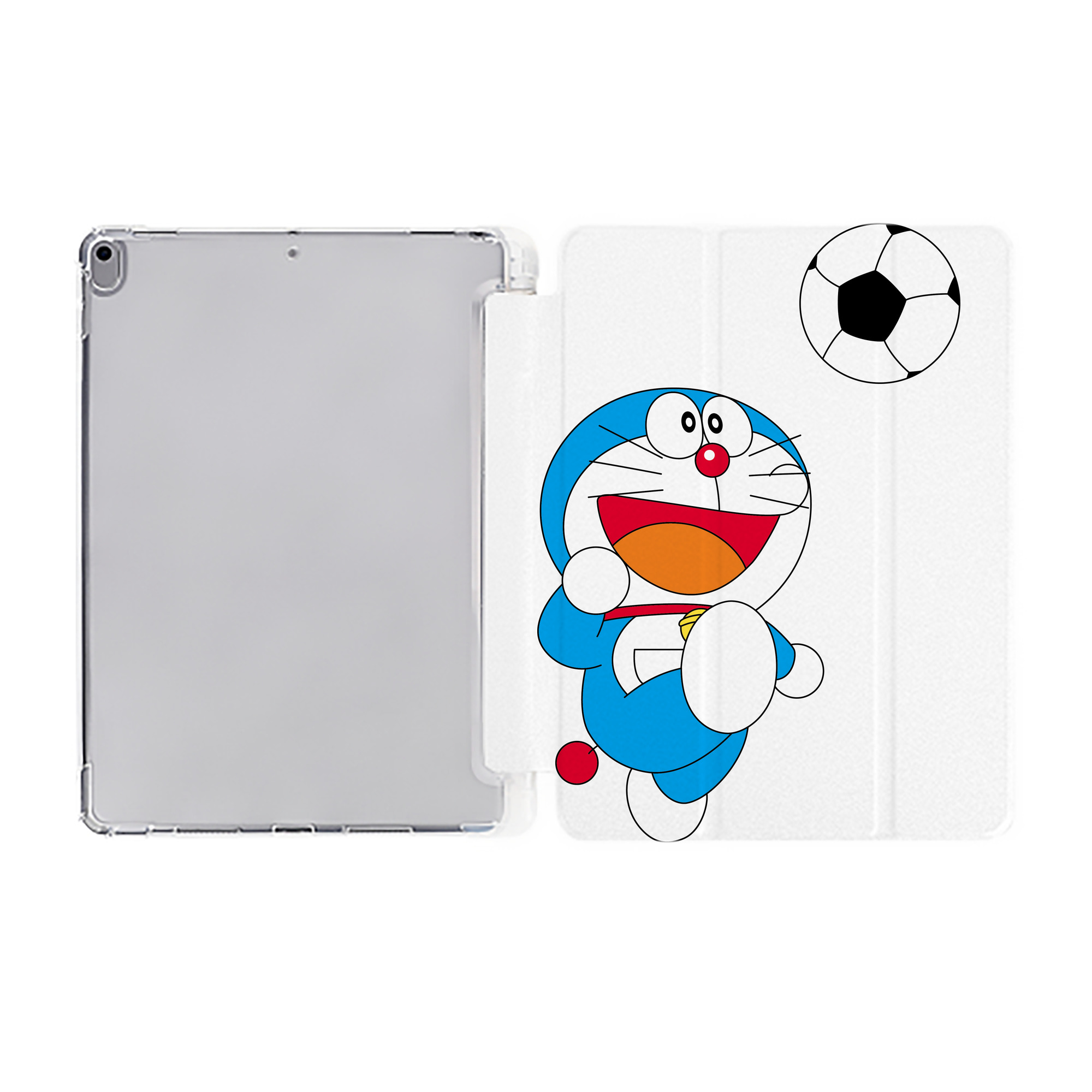 （画像用） ドラえもん Doraemon IPad ケース ペン収納付き 三つ折りスタンド PUレザー×シリコン 対応機種9.5/10.5/10.9インチ